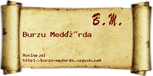 Burzu Medárda névjegykártya
